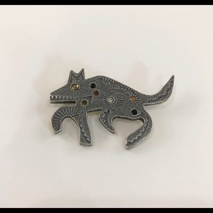 Patricia Locke Dog Wolf Brooch for paws